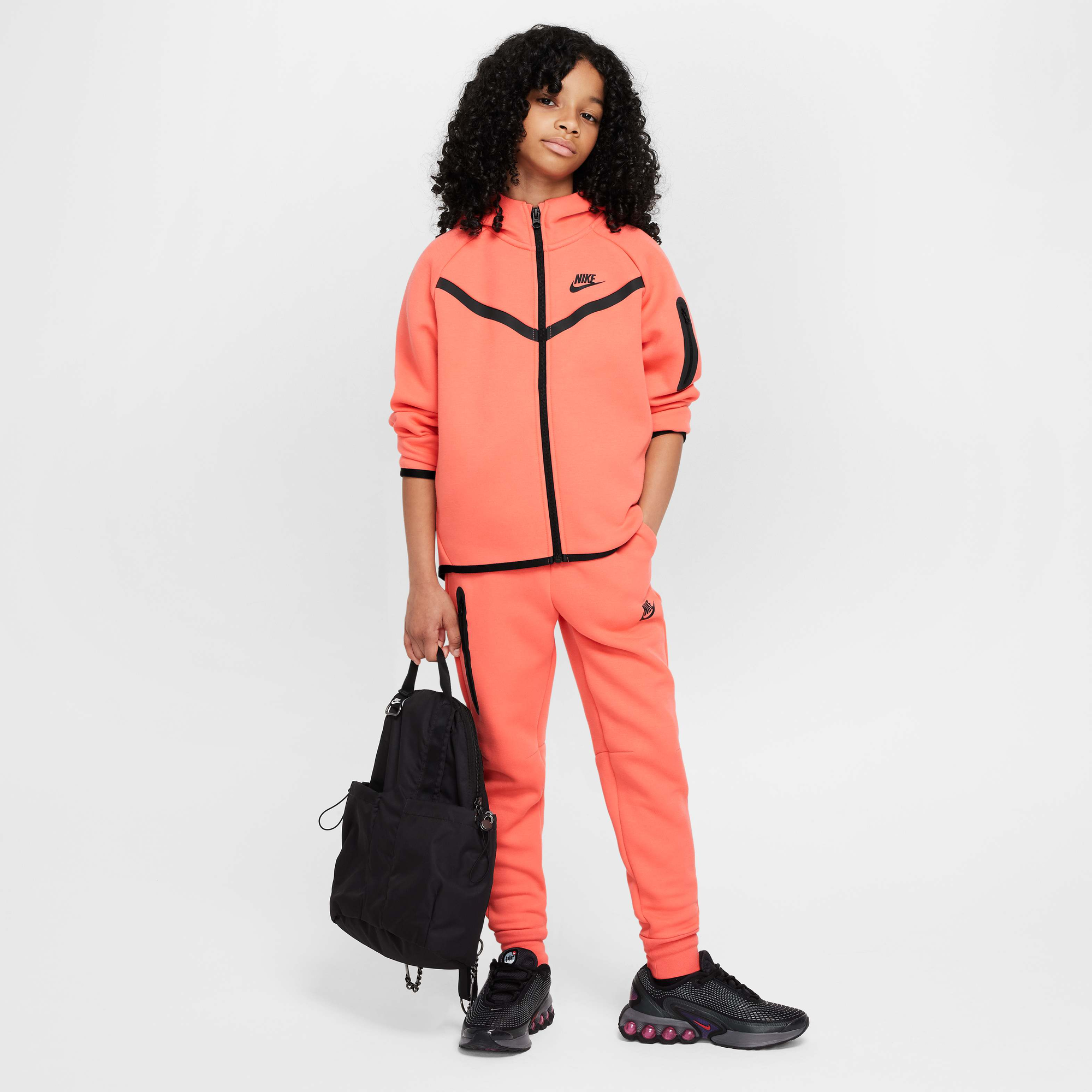 Image of Детски Суитшърт NIKE G NSW TCH FLC HD FZ LS - PD